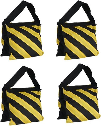 Balsa Circle 4 pcs Black and Yellow Heavy Duty Sand Weight Saddle Bags for Photo Video Backdrops Studio Stands - Wedding Ceremony in Kuwait