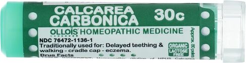 OLLOIS Calcarea Carbonica 30c Organic, Lactose-Free Homeopathic Medicine, 80 Pellets (Pack of 1) in Kuwait