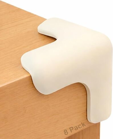 Corner Protector for Baby, 8 Pack EVA Foam Baby Proofing Corner Guards, Soft Y-Shaped Furniture Edge Protectors for Tables and Sharp Corners, Tear-Resistant Updated Design, White in Saudi Arabia