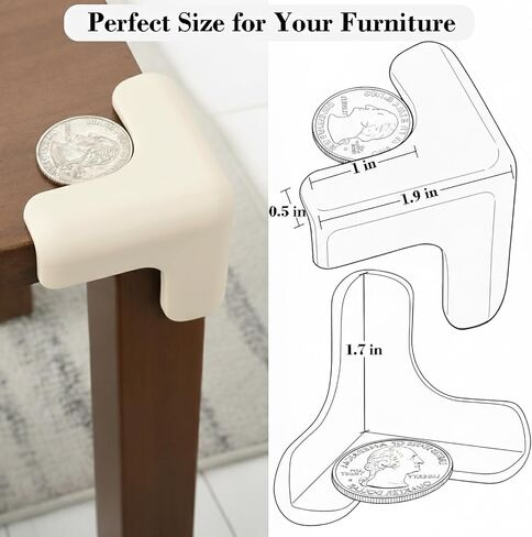Corner Protector for Baby, 8 Pack EVA Foam Baby Proofing Corner Guards, Soft Y-Shaped Furniture Edge Protectors for Tables and Sharp Corners, Tear-Resistant Updated Design, White in Saudi Arabia