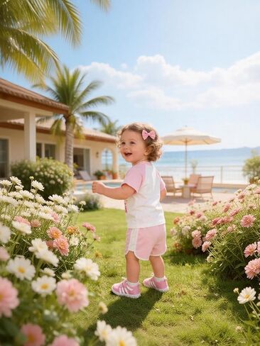 Baby Girl First Birthday outfit Gifts In My One Year Old Era 1st Birthday Summer Short Clothes + Shorts Set in Kuwait