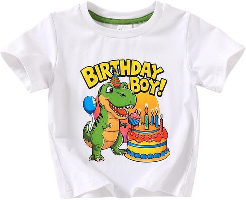 Happy Town Birthday Boy Shirts Toddler Boys Summer Birthday T-Shirt Clothes Baby Short Sleeve Tees Party Outfits Tops in Kuwait