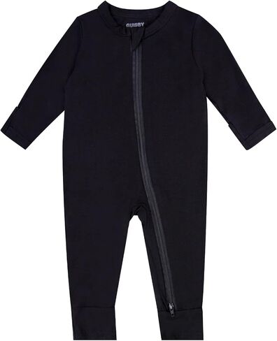 GUISBY Baby Romper with Mitten Cuffs - Girls Boys 2 Way Zipper Long Sleeve Rayon Sleepers in Kuwait