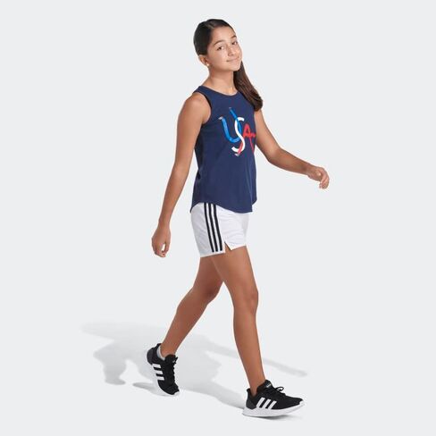 adidas Girls' Sleeveless Curved Hem Tank in Saudi Arabia