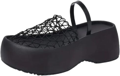 Women's casual sandals - a fashionable and comfortable platform, thick sole, fishing net upper, suitable for outdoor daily use in Kuwait
