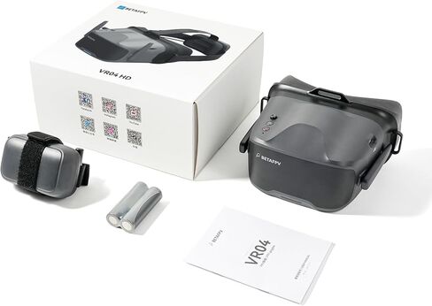 نظارات BETAFPV VR04 HD FPV بدقة 1080 بكسل، شاشة LCD 4.5 بوصة، وظيفة DVR، بطاريات مدمجة 2 * 2600 مللي أمبير في الساعة تصل إلى 3 ساعات، تدعم التسجيل وإعادة التشغيل، متوافقة مع P1 Air Unit VTX وHD VTX in Kuwait