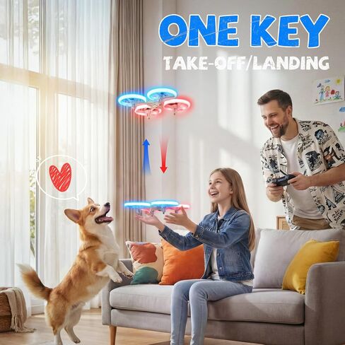 طائرة بدون طيار للأطفال والكبار، 3 بطاريات 24 دقيقة من وقت الطيران، طائرة رباعية المروحية RC مضادة للتصادمات مع ضوء LED، تثبيت على الارتفاع، سهلة الطيران، هدايا للأطفال للأولاد والبنات من سن 14 عامًا فما فوق in Kuwait