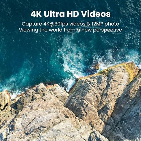 طائرات بدون طيار مع كاميرا للبالغين 4K، تصميم VCOPTER Falcon Mini Bi-Copter، قدرة طيران مقلوبة، أقصى سرعة 16 م/ث، نقل فيديو 10000 قدم، بطارية واحدة لمدة 34 دقيقة كحد أقصى لوقت الطيران، 249 جم in Kuwait
