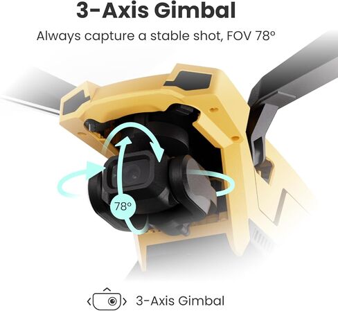 طائرات بدون طيار مع كاميرا للبالغين 4K، تصميم VCOPTER Falcon Mini Bi-Copter، قدرة طيران مقلوبة، أقصى سرعة 16 م/ث، نقل فيديو 10000 قدم، بطارية واحدة لمدة 34 دقيقة كحد أقصى لوقت الطيران، 249 جم in Kuwait