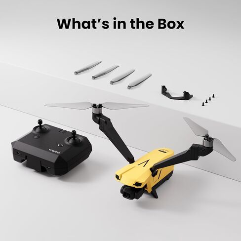 طائرات بدون طيار مع كاميرا للبالغين 4K، تصميم VCOPTER Falcon Mini Bi-Copter، قدرة طيران مقلوبة، أقصى سرعة 16 م/ث، نقل فيديو 10000 قدم، بطارية واحدة لمدة 34 دقيقة كحد أقصى لوقت الطيران، 249 جم in Kuwait