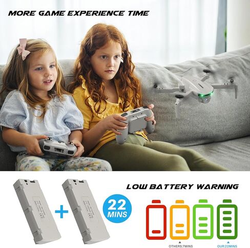 طائرة بدون طيار SIMREX مع كاميرا 1080 بكسل للأطفال والكبار، طائرة رباعية المروحية RC مع تثبيت الارتفاع، طائرة بدون طيار صغيرة مع مفتاح تشغيل واحد، طيران نقطة الطريق، وضع مقطوعة الرأس، قلب ثلاثي الأبعاد، 3 سرعات، طائرة بدون طيار للتحكم عن بعد للمبتدئين in Kuwait