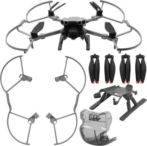 Mini 5 Pro Propeller Guard - مجموعة ملحقات مكونة من 4 قطع مع شفرات معدات الهبوط وأرجل تمديد قابلة للطي وغطاء عدسة Gimbal لطائرة DJI Mini 5 Pro Drone in Kuwait