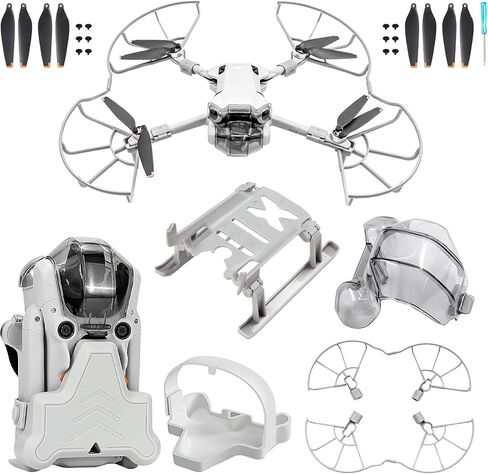 Mini 5 Pro Propeller Guard - 4 Pcs Accessories Set with Blades Landing Gear Foldable Extension Legs Lens Cover Gimbal Protector for DJI Mini 5 Pro Drone in Saudi Arabia