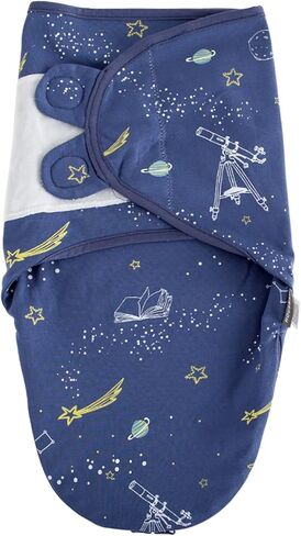 HOUSBAY Baby Swaddle Blanket Boy Girl,Super Soft Material Newborn Adjustable Swaddles for 3-6 Months,2-Way Zipper Sleep Sack 1 Pack, Space in Kuwait