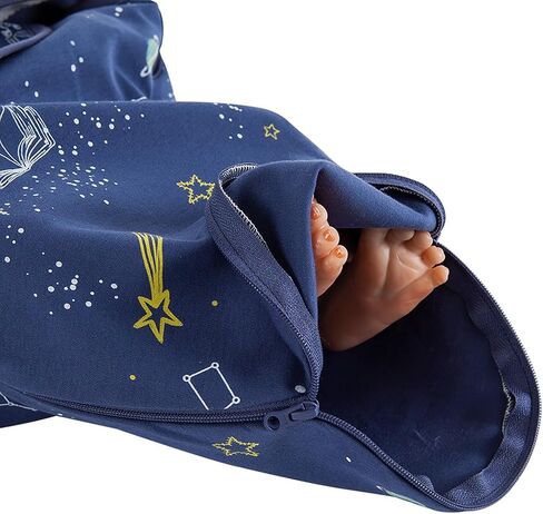 HOUSBAY Baby Swaddle Blanket Boy Girl,Super Soft Material Newborn Adjustable Swaddles for 3-6 Months,2-Way Zipper Sleep Sack 1 Pack, Space in Kuwait