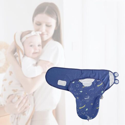HOUSBAY Baby Swaddle Blanket Boy Girl,Super Soft Material Newborn Adjustable Swaddles for 3-6 Months,2-Way Zipper Sleep Sack 1 Pack, Space in Kuwait
