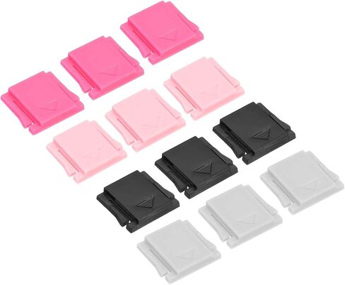 Universal Camera Hot Shoe Cover Cap, 12 Pack Hot Shoe Cap Hot Shoe Protector Plastic Suitable for Nikon for Fujifilm for Pentax DSLR/SLR Camera, Pink Black Red Grey in Kuwait
