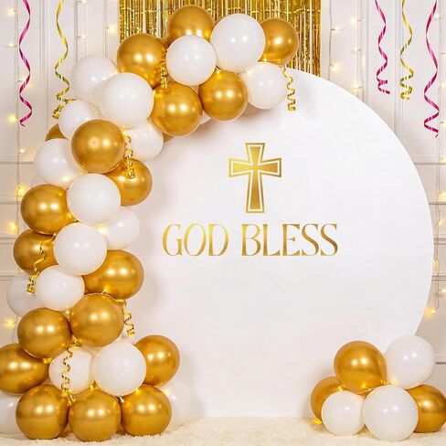 God Bless Wall Decal, Baptism Stickers, God Bless Decorations, Baptism Sign for Backdrop, First Communion Confirmation Christening Decorations in Kuwait