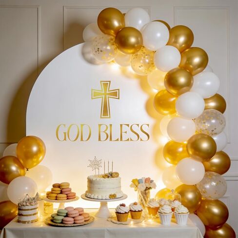 God Bless Wall Decal, Baptism Stickers, God Bless Decorations, Baptism Sign for Backdrop, First Communion Confirmation Christening Decorations in Kuwait