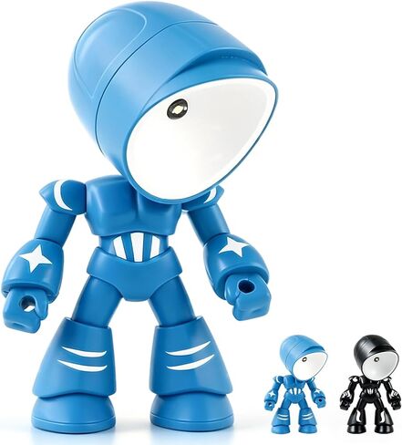 Mini Night Light, Posable Cartoon Cute Robot Companion Table Light, Bedside Reading Table Lamp for Desk Decor, Bedroom, Office (Blue) in Saudi Arabia