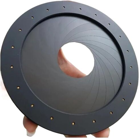 Mechanical Iris Diaphragm Adjustable Aperture 6mm-98mm Outer Diameter 130mm for Microscope Camera Adapter Monitor Condenser in Kuwait