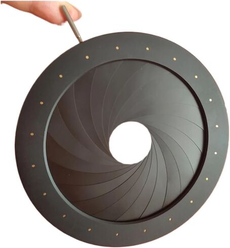 Mechanical Iris Diaphragm Adjustable Aperture 6mm-98mm Outer Diameter 130mm for Microscope Camera Adapter Monitor Condenser in Kuwait