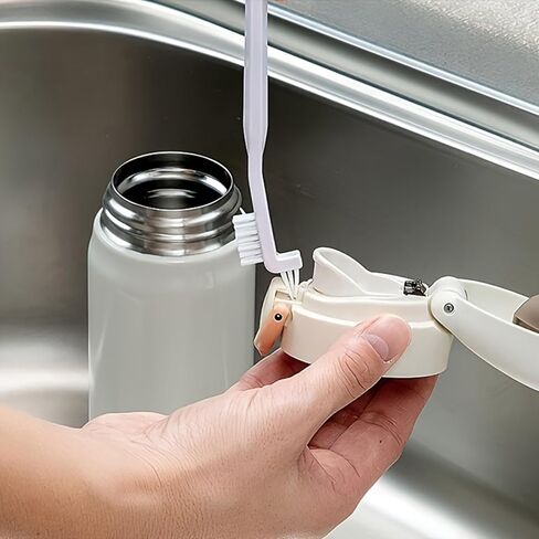 مجموعة واحدة من فرش تنظيف الزجاجات - فرشاة برأس عالي 7.5 بوصة مع رؤوس إسفنجية وشعيرات قابلة للفصل | تصميم فتحة تعليق للتخزين in Kuwait