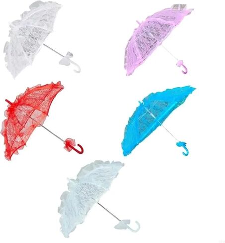 Wedding Lace Parasol Women Lace Protective Parasol with Flower Pattern for Various Formal Occasion Photo Accessory in Saudi Arabia
