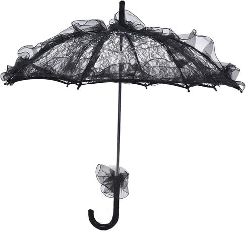 Elegant Lace Umbrella, Romantic Wedding Parasol with Aluminum Alloy Handle, Exquisite Craftsmanship for Bridal Party Photography Decor in Kuwait