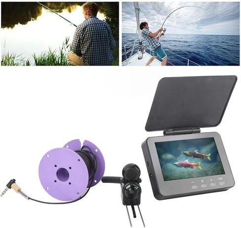 كاميرا الصيد تحت الماء GOWENIC، 4.3 بوصة HD IPS 1500cd سطوع 175 عدسة زاوية واسعة 5 ميجابكسل مع كابل 15 متر، لصيد الأسماك على الجليد وتربية الأحياء المائية تحت الماء in Kuwait