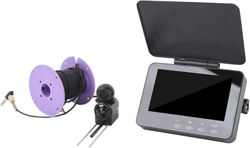 كاميرا الصيد تحت الماء GOWENIC، 4.3 بوصة HD IPS 1500cd سطوع 175 عدسة زاوية واسعة 5 ميجابكسل مع كابل 15 متر، لصيد الأسماك على الجليد وتربية الأحياء المائية تحت الماء in Kuwait