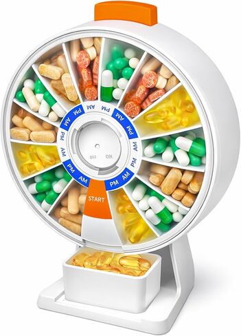 7 day Pill Box Organiser 3 Times Daily Medicine Storage Box,Cruxer Week Medication Tablet Organizer Moisture-Proof BPA Free Travel Dosette Box Dispenser Case to Hold Vitamins,Cod Liver Oil,Supplements in Saudi Arabia