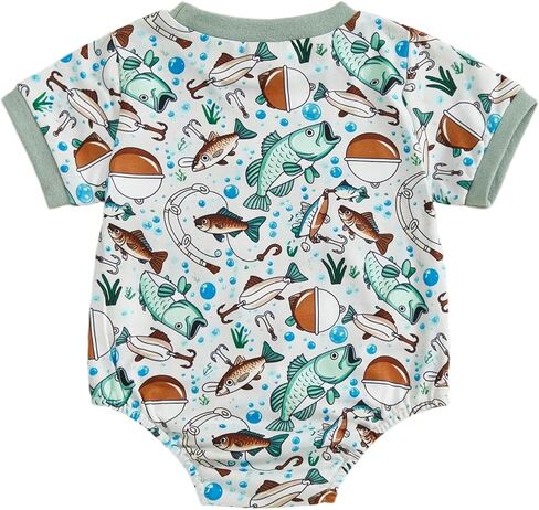 Newborn Baby Girl Boy Western Clothes Waffle Cow Summer Romper Short Sleeve Bodysuit Cowboy Country Clothes in Saudi Arabia
