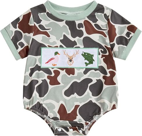 Newborn Baby Girl Boy Western Clothes Waffle Cow Summer Romper Short Sleeve Bodysuit Cowboy Country Clothes in Saudi Arabia