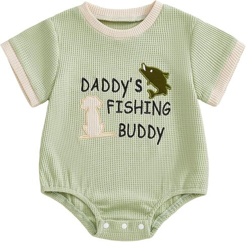 Newborn Baby Girl Boy Western Clothes Waffle Cow Summer Romper Short Sleeve Bodysuit Cowboy Country Clothes in Saudi Arabia
