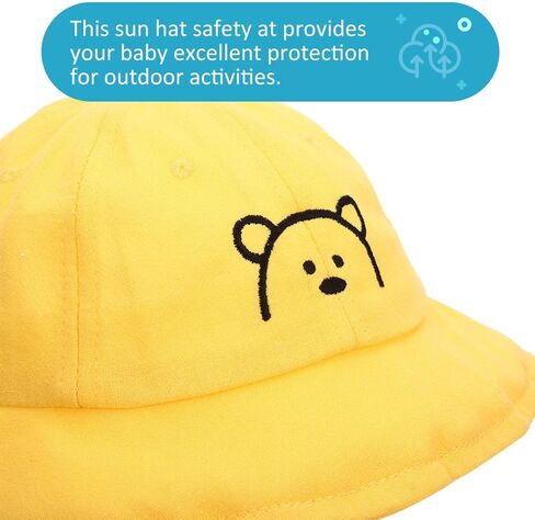 Kisangel Ski Sun Hat Sun Hat Visor with Clear Cover Anti Spitting Bucket Hat Outdoor Wide for Boys Girls Yellow Visor in Kuwait