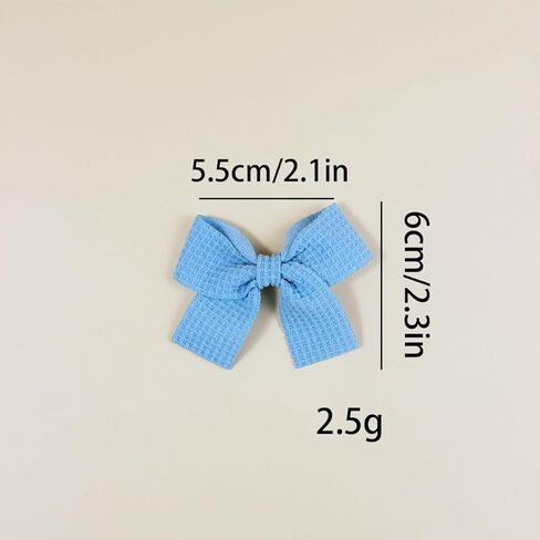 20PCS Baby Girl Dog Gift Wrap Hair Bow Clips Barrettes Colorful Waffle Textured Bow Hair Clips for Girls, Cute Butterfly Accessories Alligator Clip for Little Girls Toddler Kids Teens in Kuwait