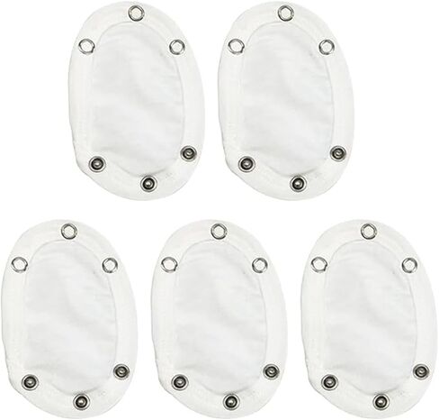 5-Piece White Bodysuit Extender, Jumpsuit Diaper Romper Extension Snap Buttons for Infant Triangle Crotch Clothing in Kuwait