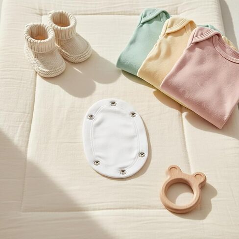 5-Piece White Bodysuit Extender, Jumpsuit Diaper Romper Extension Snap Buttons for Infant Triangle Crotch Clothing in Kuwait