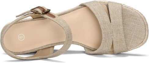 mysoft Women's Espadrilles Open Toe Wedge Sandals Ankle Strap Summer Dressy Shoes in Saudi Arabia