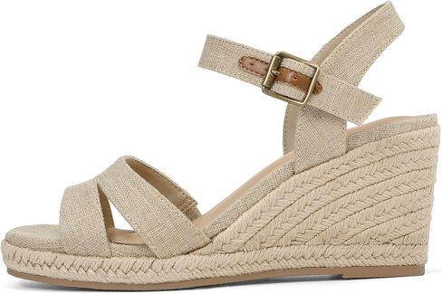 mysoft Women's Espadrilles Open Toe Wedge Sandals Ankle Strap Summer Dressy Shoes in Saudi Arabia