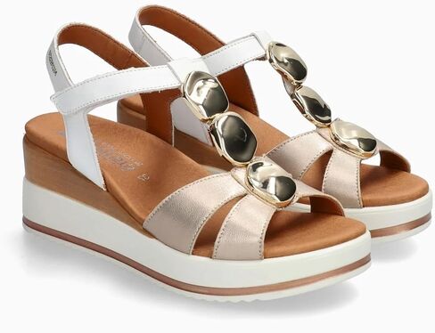 صندل Mephisto Sallie Wedge للنساء، سحر بلاتيني (نظام مقاسات الأحذية الأمريكية، للبالغين، للنساء، رقمي، متوسط، 9) in Kuwait