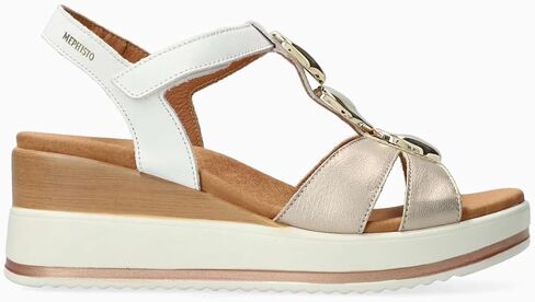 صندل Mephisto Sallie Wedge للنساء، سحر بلاتيني (نظام مقاسات الأحذية الأمريكية، للبالغين، للنساء، رقمي، متوسط، 9) in Kuwait