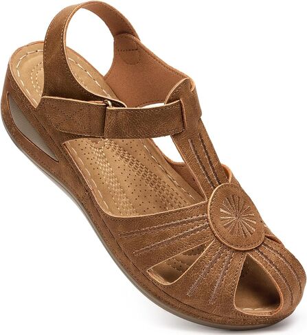 Ecetana Womens Sandals Closed Toe: 2026 Dressy Comfortable Wedge Sandals Summer Fisherman Platform Sandals Adjustable Casual Walking Shoes in Saudi Arabia