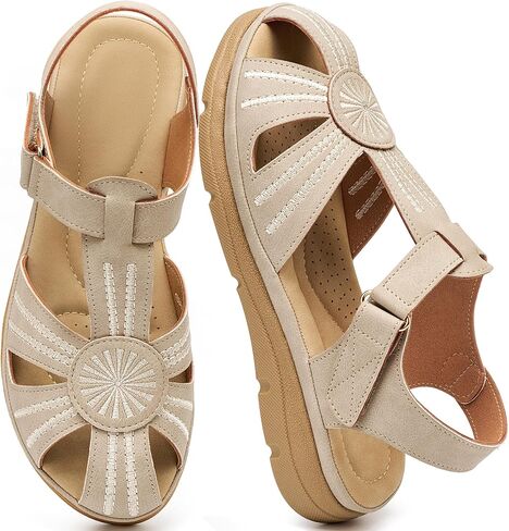 Ecetana Womens Closed Toe Sandals: Summer 2026 Dressy Comfortable Flat Sandals Casual Ankle Strap Fisherman Walking Sandals in Saudi Arabia
