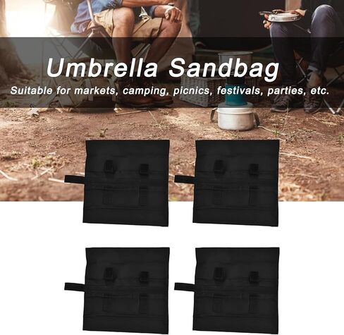flexman 4Pcs Sandbag Tent Weights Bags, Oxford Cloth Umbrella Sandbag, Portable Round Sandbags for Tent, Camping Awning, Sports Umbrella, Trampoline in Kuwait