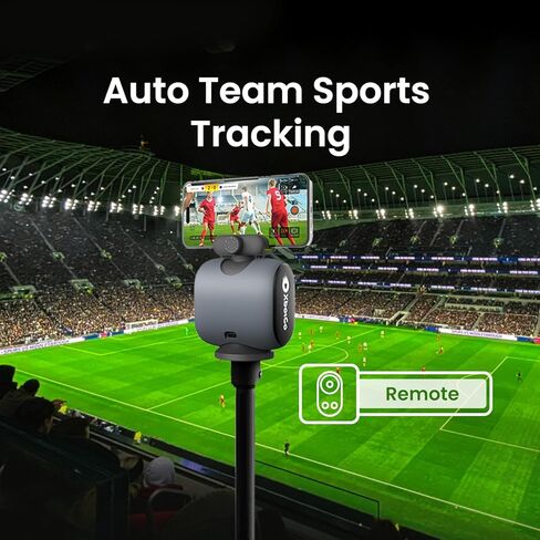 مجموعة XbotGo Chameleon الرياضية الاحترافية - كاميرا حركة تعمل بالذكاء الاصطناعي مع نظام تتبع Gimbal، تتبع الفريق واللاعب، فيديو COMS 4K، دوران 360 درجة، 120 درجة FOV، بث مباشر (جرافيت لافا) in Kuwait