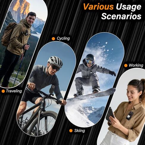 5K Action Camera with 180° Rotation 6-Axis EIS Touch Screen Body Cam | WiFi App Preview & Transfer, Remote Control, 25P Photos, 64GB Card, 135° Wide-Angle, for Cycling Running Motorcycle Hiking in Saudi Arabia