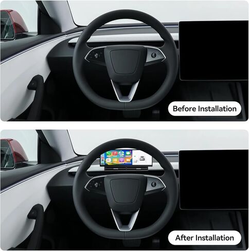 شاشة عرض أمامية مقاس 10.88 بوصة متوافقة مع طراز Tesla 3 Highland 2024 /Model Y Juniper 2025، شاشة عرض مجموعة أدوات ذكية تعمل باللمس مع CarPlay/Android Auto/Camera/Air Vent in Saudi Arabia