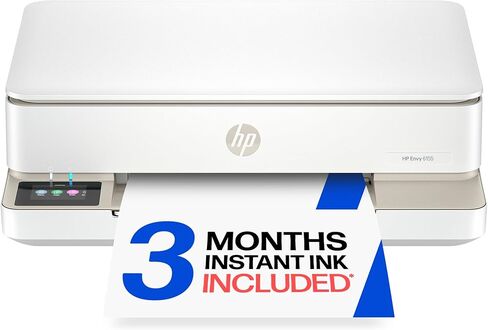 طابعة HP Envy 6155 اللاسلكية النافثة للحبر الملونة الكل في واحد، Portobello، الطباعة، المسح الضوئي، النسخ، الطباعة المزدوجة الأفضل للمنزل، تجربة 3 أشهر من الحبر الفوري، قادرة على الذكاء الاصطناعي (C2WR7A) in Kuwait
